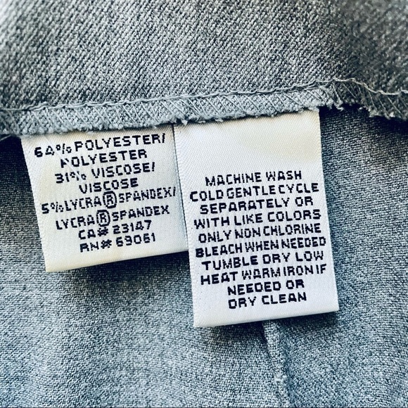 Talbots Grey Gray Dress Pants Stretch Side Zipper 12 Petite - Picture 4 of 10